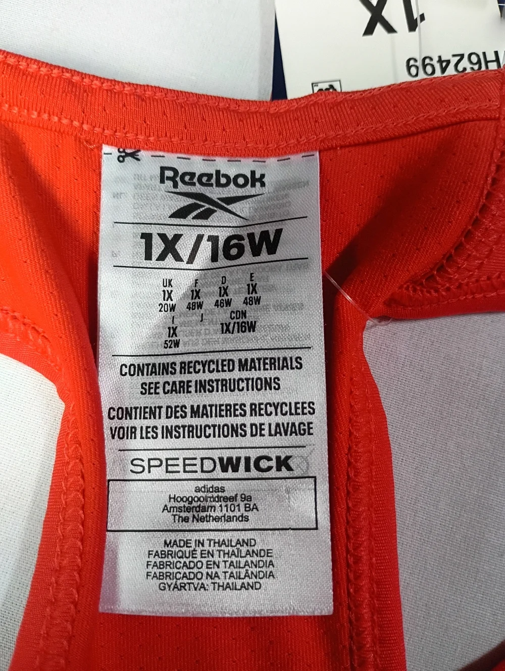 #1106 Reebok Sports Racerback Bra - Picture 6 of 8